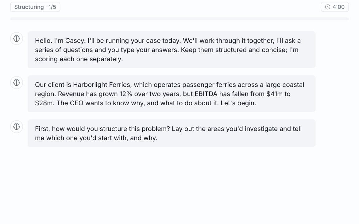 The BCG Casey practice simulation on PartnerRound